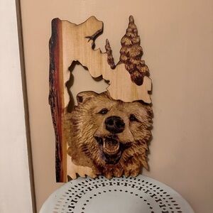 Rustic Bear Wall Art Decor